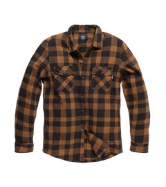 Vintage Industries Globe heavyweight cămașă flanelă, galbenă în carouri