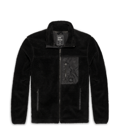 Vintage Industries Kodi hanorac fleece cu căptușeală sherpa, negru