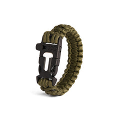 WARAGOD Bazin brățară paracord cu fluier și amnar, verde