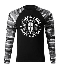 DRAGOWA Fit-T tricou cu mânecă lungă Molon Labe 160 g/m², metro