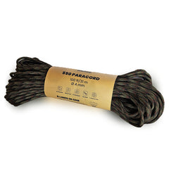 WARAGOD coardă Paracord 550 31 m cu diametru 4 mm, camo green