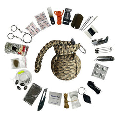 WARAGOD Menel set paracord de supraviețuire, camo coyot