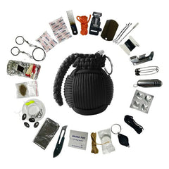 WARAGOD Menel set paracord supraviețuire, negru