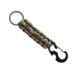 WARAGOD Sanya paracord survival breloc multifuncțional 4 în 1, camo coyote