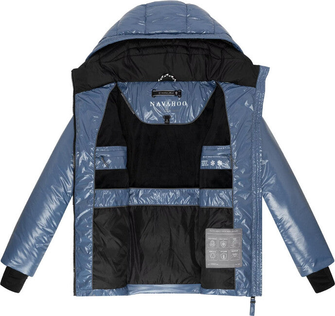Navahoo EISGLANZ geacă de iarnă pentru femei cu glugă, dusty blue