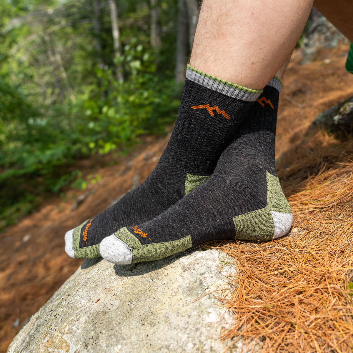 Darn Tough Hiker Micro Crew Midweight turistické ponožky s tlmením, Clover
