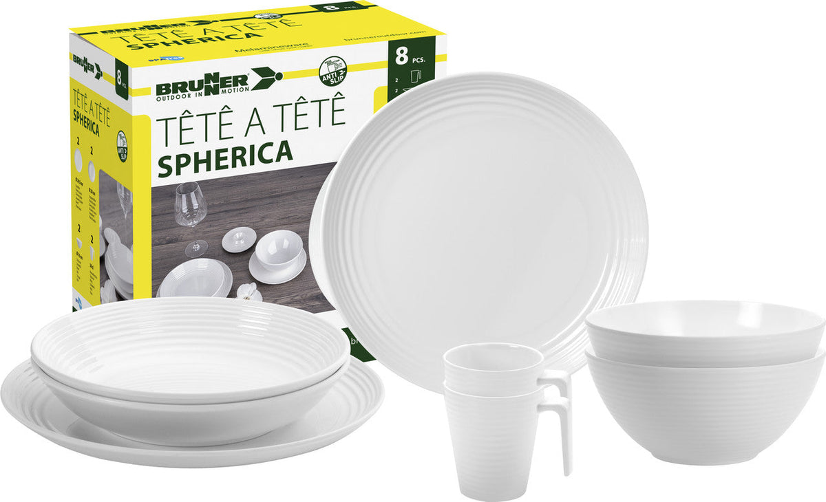 Brunner Spherica set de vase de bucătărie 8buc, alb