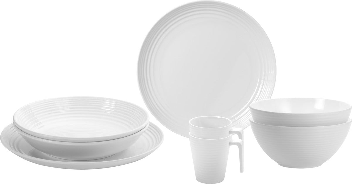 Brunner Spherica set de vase de bucătărie 8buc, alb