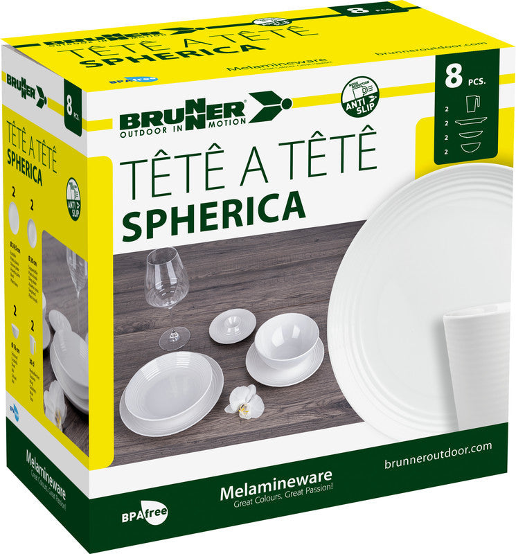 Brunner Spherica set de vase de bucătărie 8buc, alb