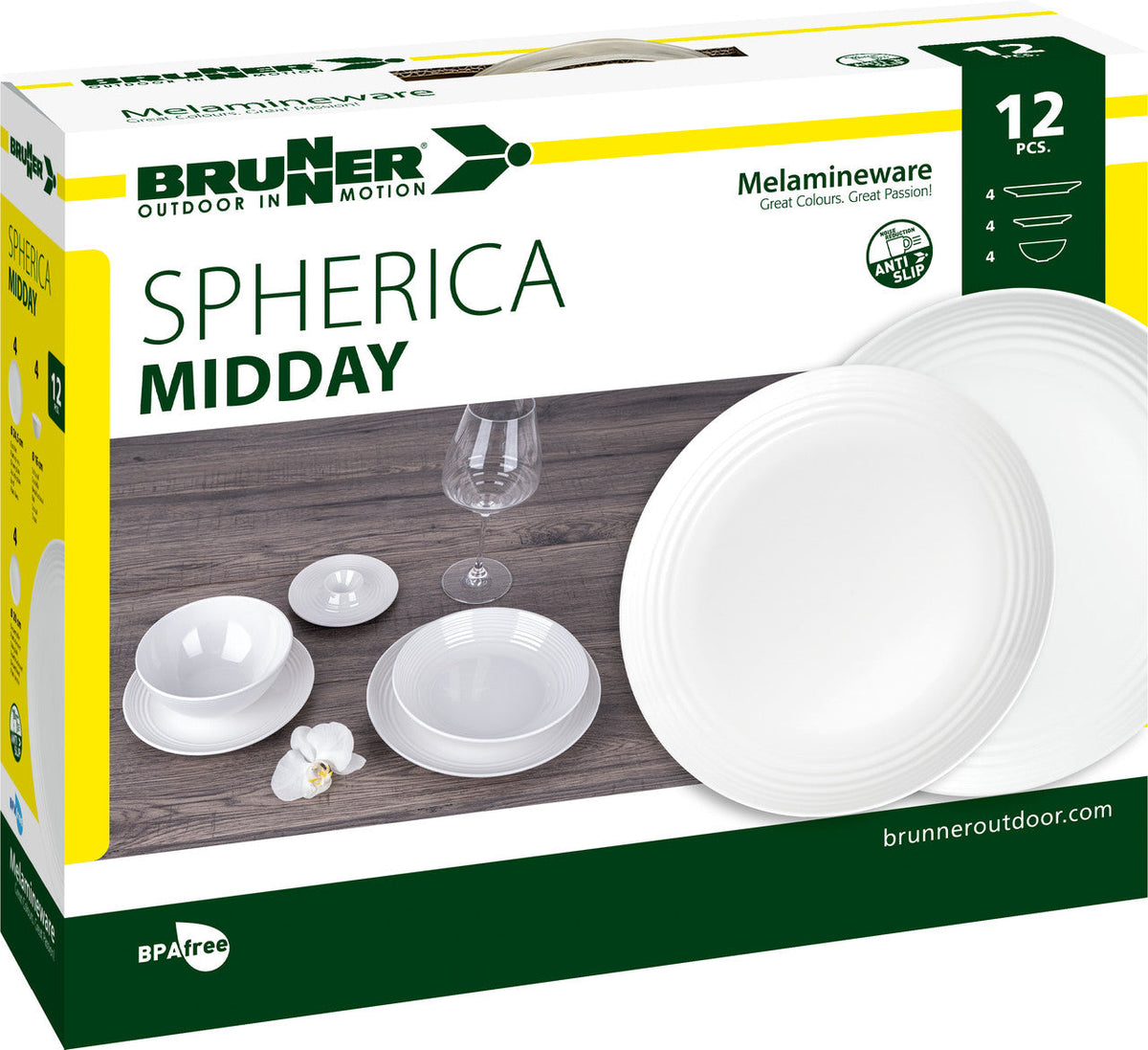 Brunner Midday Spherica set de vase de bucătărie, alb