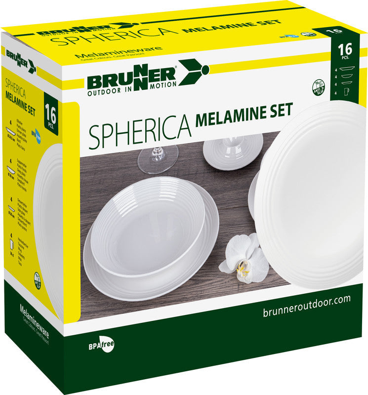 Brunner Spherica set de vase de bucătărie Melamine, alb