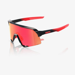 100% S3 Elly 24 LE ochelari de soare, Gloss Black Matte Red, HiPER Fire Red Mirror