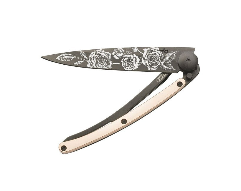 Deejo GOLD Tattoo briceag 18kt pink, Trandafiri