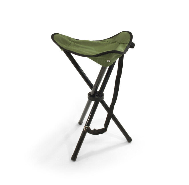 BasicNature Travelchair trepied scaun, verde oțel