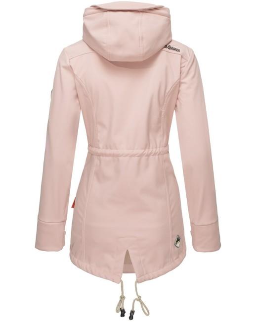 Marikoo ZIMTZICKE geacă softshell de iarnă pentru femei cu glugă, roz