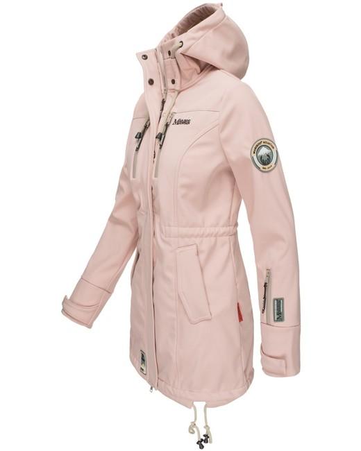 Marikoo ZIMTZICKE geacă softshell de iarnă pentru femei cu glugă, roz
