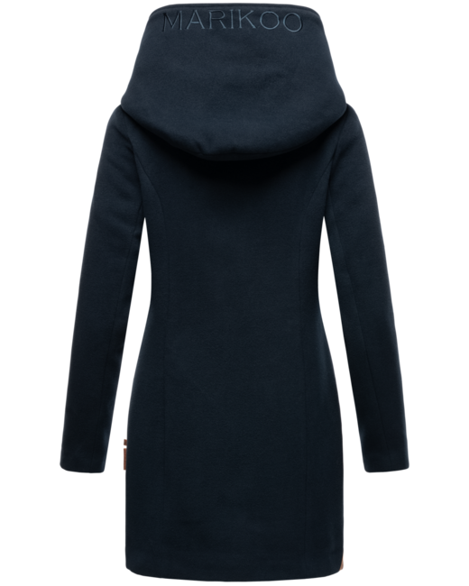 Marikoo MAIKOO palton de iarnă pentru femei cu glugă, Dark navy