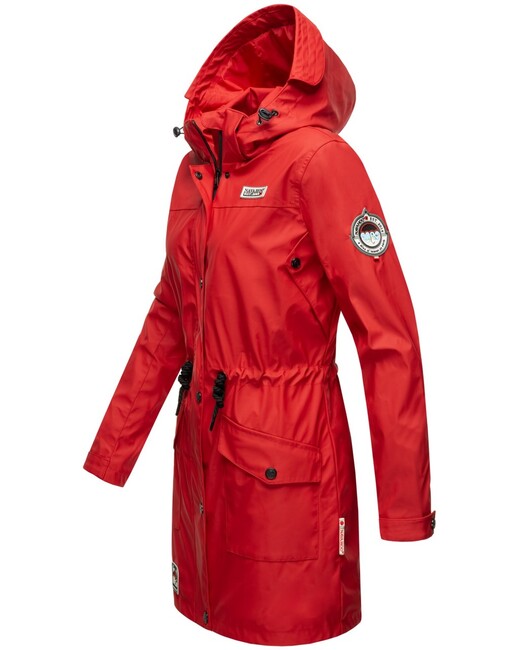 Navahoo Deike geacă de iarnă pentru femei cu glugă pentru ploaie, roșie