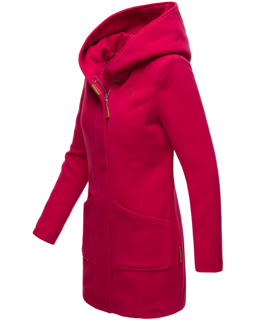 Marikoo MAIKOO palton de iarnă pentru femei cu glugă, fucsia