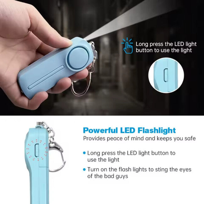 W&G SHIELD SOS alarmă personală cu LED și lanț de tragere, alb