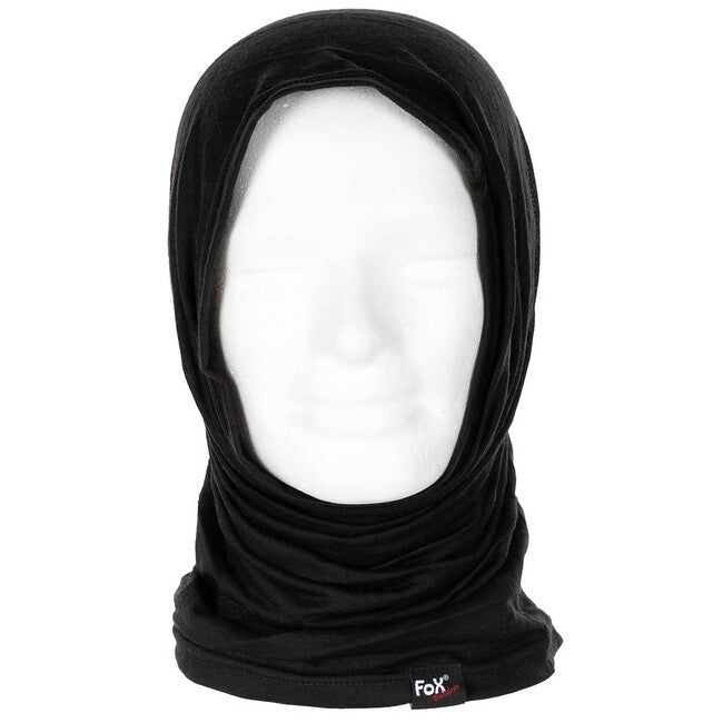 Fox Outdoor Merino Lite fular tubular, negru