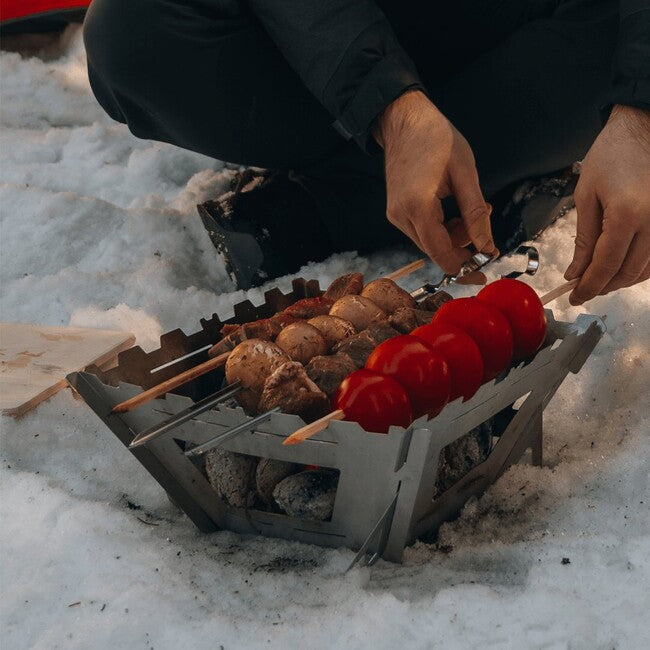 Fire Maple Maverick ognișor pliabil pentru lemn cu grill, suport și 4 panouri