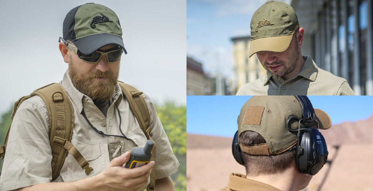 Helikon-Tex șapcă PolyCotton Ripstop cu logo, Coyote / Olive Green