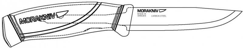 Mora of Sweden Companion cuțit, negru