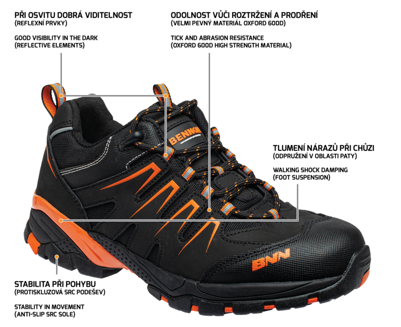 BENNON ORLANDO XTR O2 NM pantofi de lucru Low