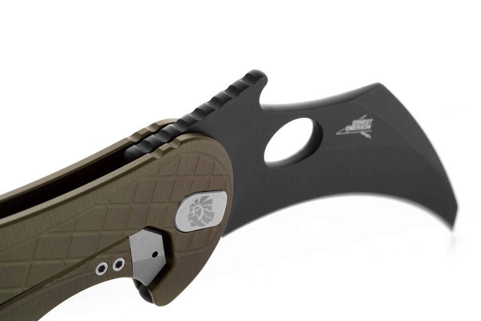 Lionsteel L.E. ONE 1 A GB cuțit tip KARAMBIT Green/Chemical Black dezvoltat în colaborare Emerson Design
