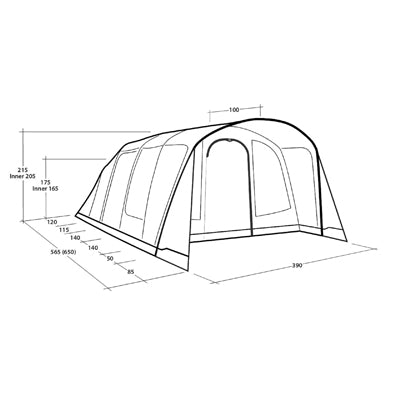 Outwell Moonhill 6 Air cort pentru 6 persoane