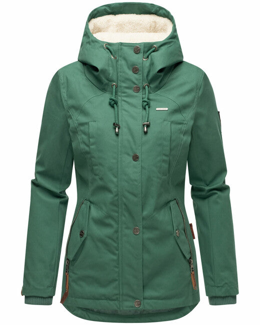 Marikoo Bikoo parka de iarnă pentru femei cu glugă, dusty green