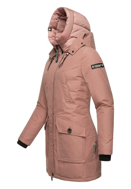 Navahoo Blizzardstorm geacă de iarnă pentru femei cu glugă, terracotta