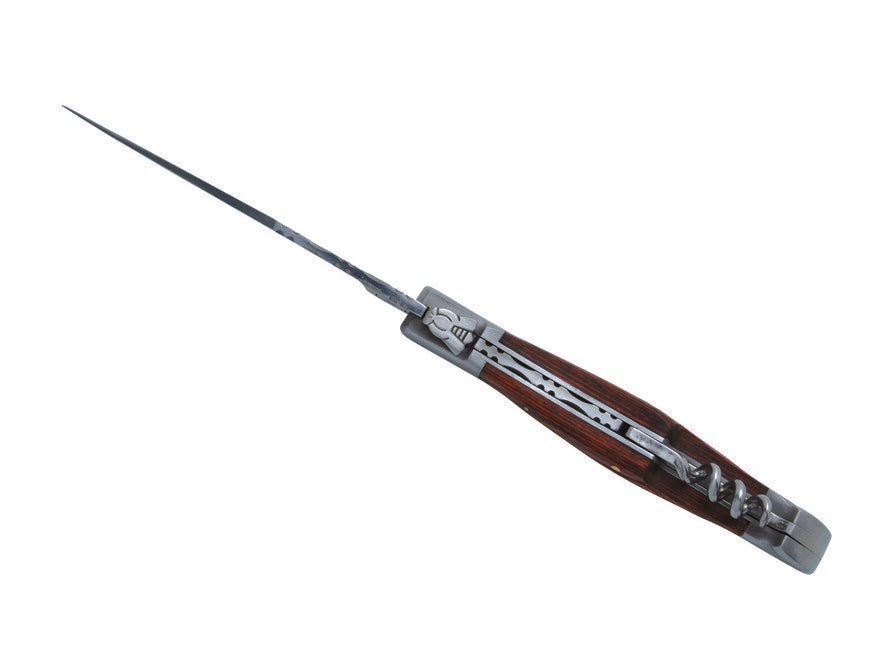 Laguiole DUB039 briceag, lamă 12cm, oțel 420, mâner din stamină maro