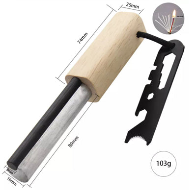Origin Outdoors Firesteel amnar 2 în 1, maro