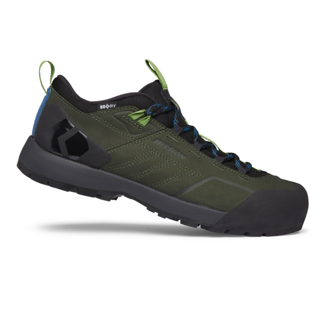 Black Diamond Mission Low Approach pantofi din piele pentru bărbați Waterproof, cypress-black