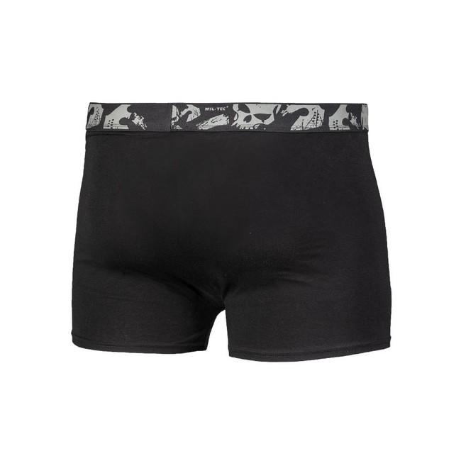 Mil-Tec Skull boxeri pentru bărbați 2buc, negri