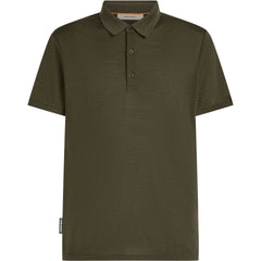 Icebreaker 150 Tech Lite III Merino tricou polo pentru bărbați cu mânecă scurtă, verde închis