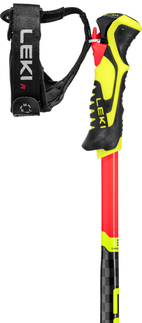 LEKI WCR Lite SL 3D bețe de schi, roșii aprins-negru-galben neon
