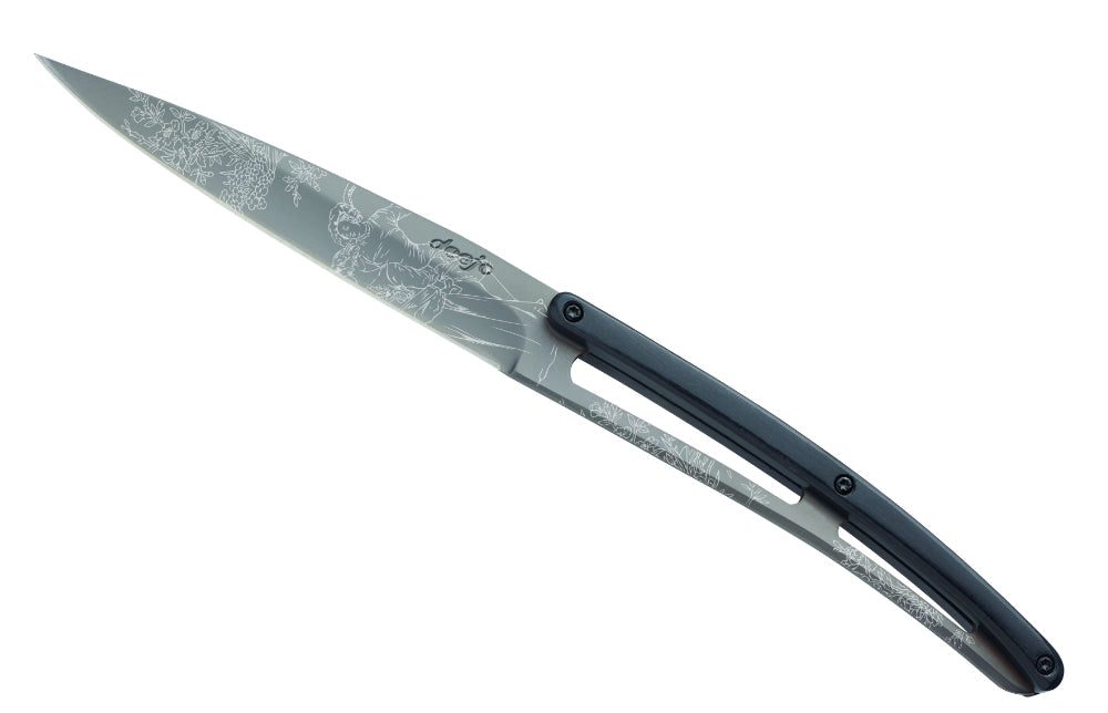 Deejo set 6 cuțite de friptură Toile de Jouy suprafață titan paperstone design