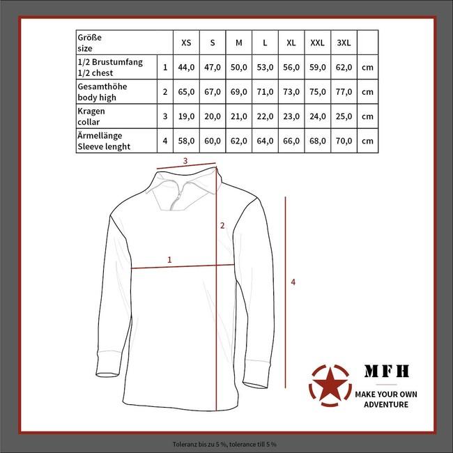 MFH bluză termică cu mânecă lungă pentru bărbați, neagră level 2
