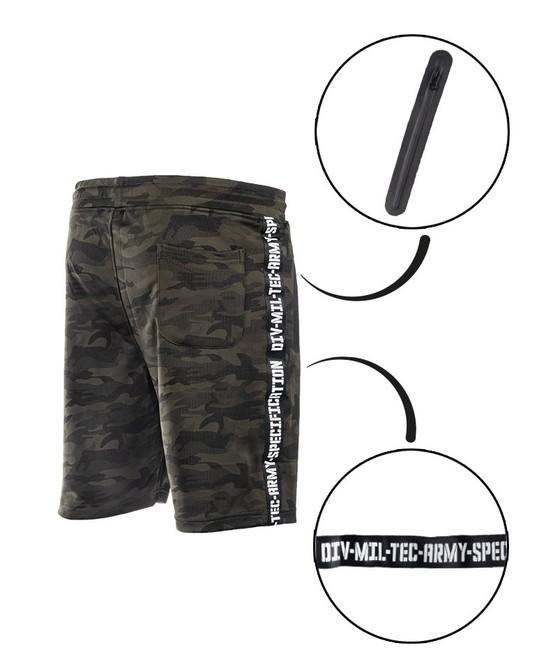 Mil-Tec Training pantaloni de trening pentru bărbați scurți, Woodland