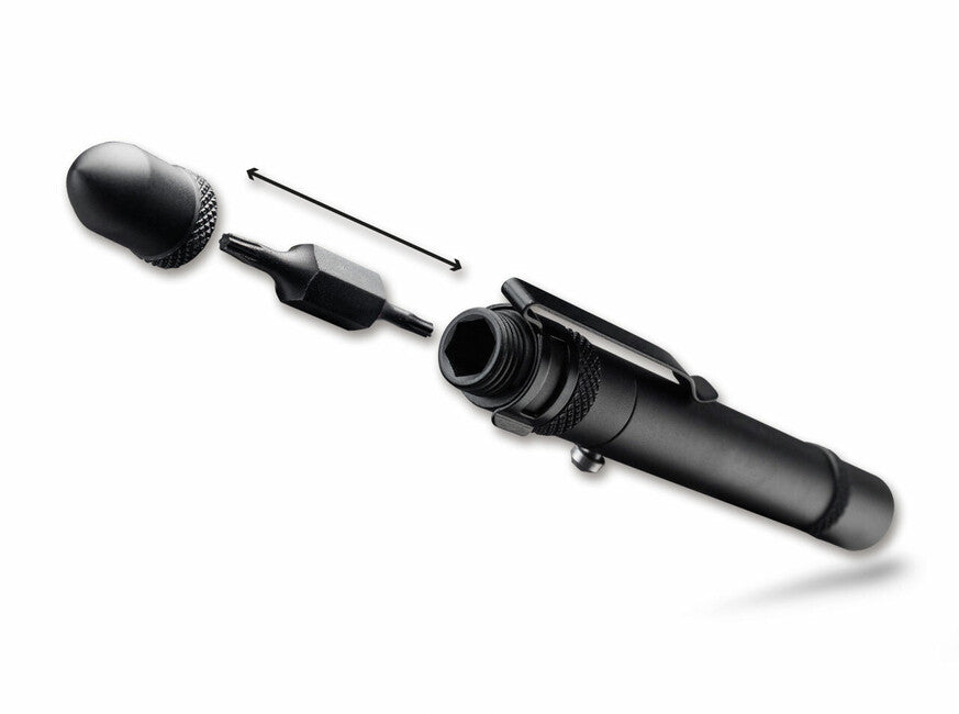 BÖKER® Bit-Pen pix tactic 11,2 cm, negru, aluminiu