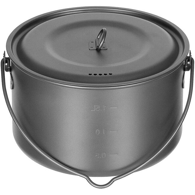 Fox Outdoor oală din titan cu capac, cca 1,95 L