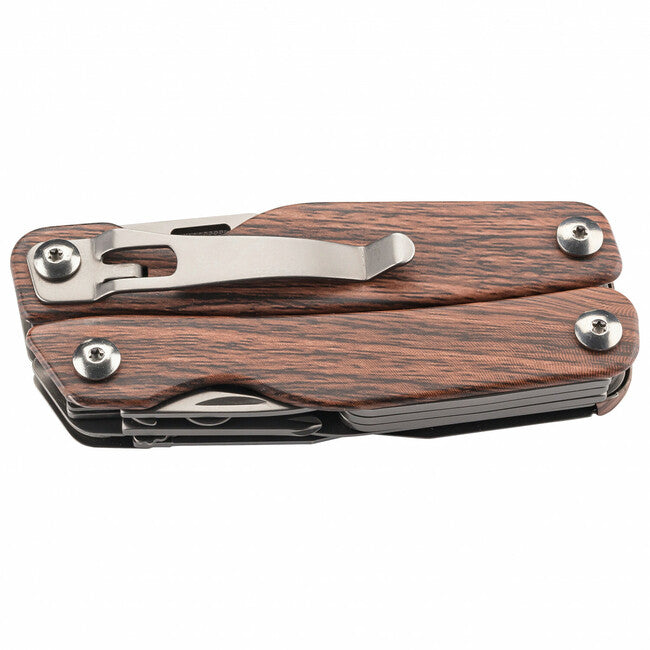 Herbertz multitool Holzoptik 12 funcții, aspect lemn, husă