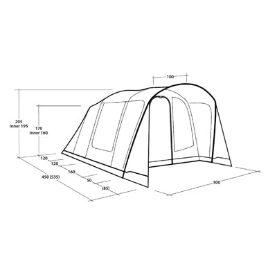 Outwell Sunhill 5 Air cort pentru 5 persoane