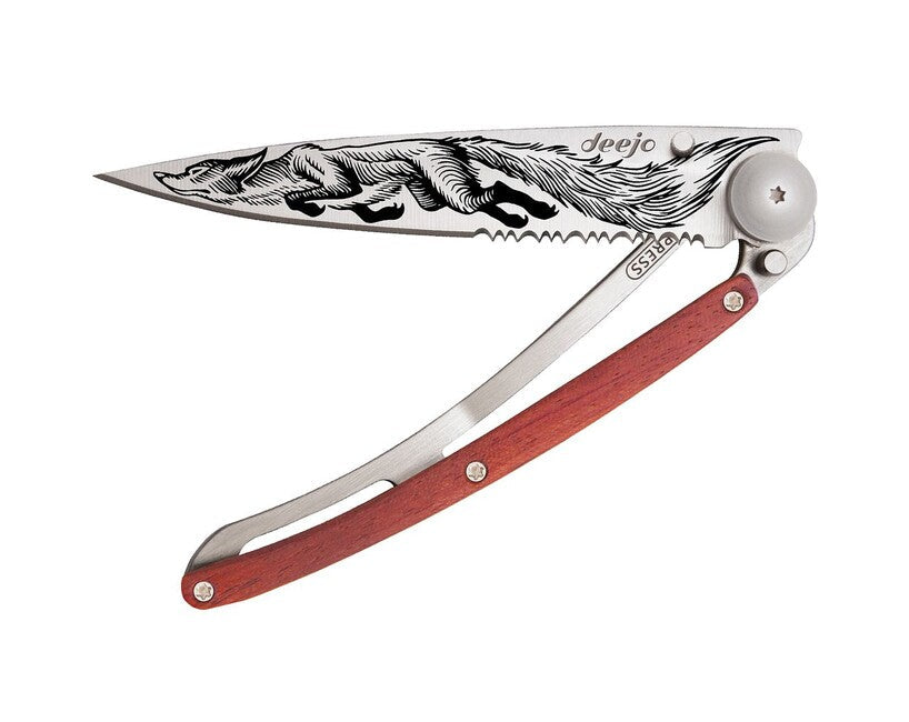 Deejo Tattoo briceag Serration coralwood Fox