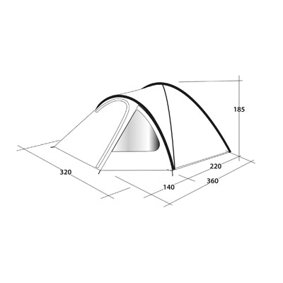 Outwell Cloud cort pentru 5 persoane Zelt