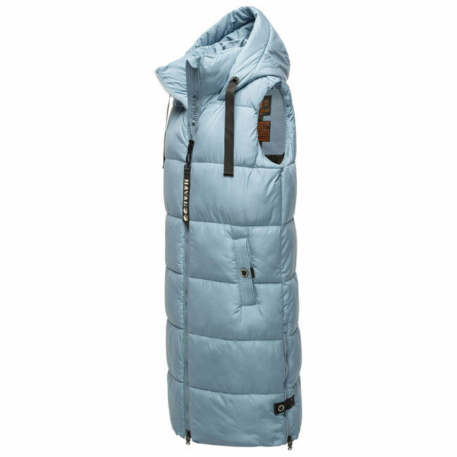 Navahoo Schnuffelchen vestă lungă pentru femei, powder blue