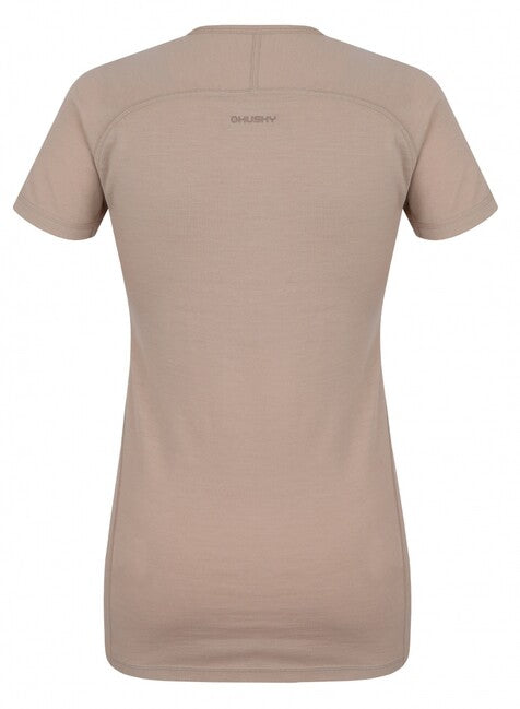 HUSKY Mersa tricou termo pentru femei cu mânecă scurtă, bej, L